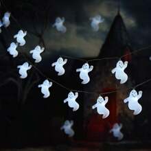 1 Peça Luzes de Corda LED de Fantasma Divertido, Luzes de Decoração de Atmosfera de Feriado Adequadas para Halloween, Natal, Casa Assombrada, Festas, Decoração de Casa de Feriado, Decoração de Halloween, Decoração de Casa, Decoração de Festa, Decoração de Halloween, Decoração de Quarto, Decoração de Jardim de Halloween para Presente Fada
