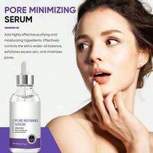 Suero para reducir los poros, eliminar los poros grandes, apretar y reparar los poros faciales, esencia minimizadora de poros para el cuidado de la piel y la belleza, que deja la piel firme - 1 pieza - Ver 3