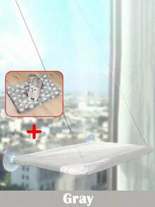 1 pieza Hamaca para gatos Cama colgante para mascotas Cama de ventana para gatos y perros pequeños Asiento de ventana soleado con manta Capacidad de soporte de 5kg Accesorios para mascotas - Multicolor - Ver 28