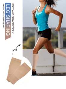 Comfortable Calf Compression Sleeve 15-20mmHg For Sports, Nurses, Travel And Flight, Footless Compression Socks For Unisex