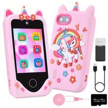 Kids Smart Phone Toy, With 64GB Memory Card And Card Reader 48 Megapixel 1080P Jigsaw Puzzle Game Camera Video Flashlight Multifunctional Kids Cell Phone For Boys And Girls Kids Christmas Birthday Gift - 彩色 - 查看 2