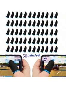 20-100 CÁI Bao ngón tay bằng sợi carbon màu đen Kiểu dáng đơn giản Bao ngón tay cái liền mạch Màn hình cảm ứng Chống mồ hôi Bao ngón tay thoáng khí - Nhiều màu - Xem 3