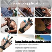 Finger Exerciser With Adjustable Resistance, Hand Grip Trainer For Arm & Palm Muscle Training And Rehabilitation, Suitable For Athletes And Daily Use To Improve Grip Strength, Gym, Deporte, Gimnasio, Ejercicio En Casa