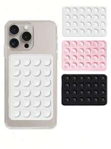 1pc Thickened Version Silicone Suction Cup Phone Holder, Cell Phone Suction Cup, Octobuddy, Adhesive Phone Holder, Hands Free Adhesive Phone Grip (For Selfies And Videos) For A Secure Hold. - Multicolor - View 3