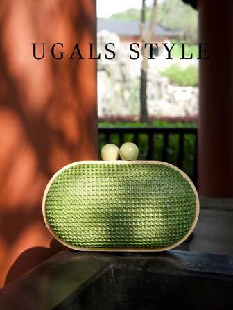 奢华女士派对亮片拼接花朵图案手提包搭配精致木质手柄斜挎包，非常适合度假、派对、婚礼、宴会/宴会，可搭配婚纱、日常礼服、舞会礼服、生日礼服、女士礼服派对