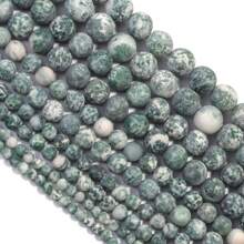 1pc Natural Matte Blue Dot Stone Round Beads, Multiple Sizes Optional 4/6/8/10/12mm, DIY Jewelry Making, Bracelets, Necklaces, Pendants, Crafts Accessories