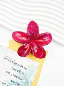 2pcs Women Simple Style Wine Red & Gradient Acrylic Flower Hair Claws, Elegant Versatile Hair Accessories Suitable For Holiday, Party, And Daily Wear Claw Clips Hair Clips Hair Jaw Clip Hair Clamps Hair Clutch Hair Catcher Clip