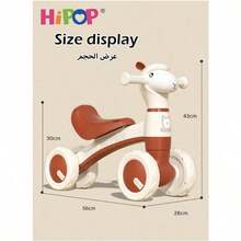 Bicicleta de equilibrio para niños, juguete de montar con luces y música, entrenamiento de equilibrio amigable, regalo divertido para niños - Multicolor - Ver 7