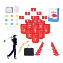 Backyard Golf Game, 9 Hole Golf Course, Golf Bucket Game Practice Games, Golf Chipping Game For Family, Adults And Kids, Portable Outdoor Yard Golf Game For Lawn, Yard, Camping, Park, Beach - 9 Hole - View 8