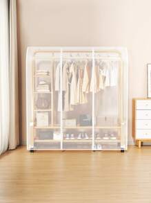 1 Stück hochwertige großvolumige Mantelregal Staubabdeckung, multifunktionale transparente wasserdichte Kleiderbügel Abdeckung, waschbare Hängeaufbewahrungstasche mit Doppel-/Einzelreißverschluss, verwendet für Kleiderschrank Aufbewahrung - zum Schutz vor Staub und Feuchtigkeit für Mäntel, Anzüge, Kleider, Schlafzimmer, Organizer, Heimlagerung, Damenhosen in Schwarz