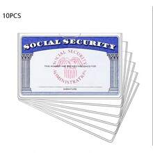 10PCS/30PCS Medicare Card Holder Sleeves, PVC Waterproof Credit Card, Business/Social Card Protector - Clear Vinyl Plastic Covers For Metro & License - Multicolor - View 11