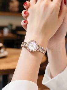 TIRENSE 1 Piece Of Luxurious, Fashionable, Elegant Jewelry With Diamonds, Ladies' Wrist Linked List, Birthday Gift, Holiday Gift,Watch Women ,Women's Gift