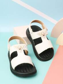 1 双夏季儿童凉鞋，轻便舒适时尚简约户外百搭女童平底凉鞋