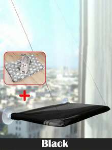 1 pieza Hamaca para gatos Cama colgante para mascotas Cama de ventana para gatos y perros pequeños Asiento de ventana soleado con manta Capacidad de soporte de 5kg Accesorios para mascotas - Multicolor - Ver 29