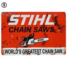 1pc, Electric Tools, Lawn Mowers Metal Tin Sign (8''x12''/20cm*30cm), Vintage Metal Plaque Gas Oil Man Cave Iron Painting Garage Auto Repair Wall Sticker Decor