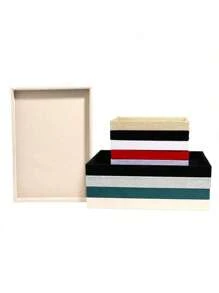 1pc Velvet Jewelry Display Tray Multicolor Organizer Holder Box Necklaces Bracelets Rings Storage Show Tray Case Back To School Dormitory Storage