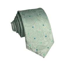 Gravata Semi Slim Kashmir Verde Claro - 1200 Fios