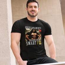 Camiseta  Calaca Orgullosamente Deudor del SmartFit Playera Manga Corta Nocivo - Negro - Ver 3