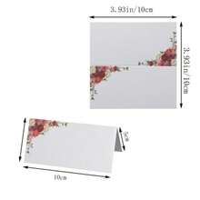 25pcs Rose Flower Butterfly Place Cards, Handwritten Table Name Cards For Wedding Engagement Birthday Party Festival Invitation Card Decoration - Multicolor - View 10