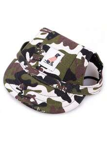 1 Piece Pet Dog Baseball Cap Hat With Adjustable Neck Strap Comfortable Ear Holes Baseball Visor Hat For Small Medium Dogs In Ourdoor Sun Protection Puppy Grooming Dress Up Hat