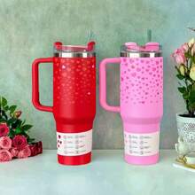 Compatible With Stanley Cup H2.0 Tumbler 40 Oz | Leak-Proof Double Wall Vacuum Insulated Stainless Steel Water Bottle,Hot/Cold Retention, Ergonomic Handle Travel Mug For Camping, Commuting, Gifts (Iced Coffee Ready)