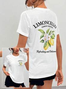 Customized Women's T-Shirt - Add Your Own Photo (Landscape/Badge/Couple/Family/Selfie/Pet), Printable Front And Back, Suitable For Summer Travel, Can Be Gift For Girlfriend, Also Customizable As Women's T-Shirt Or Blouse - White - View 3