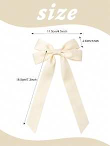 1 pieza/2 piezas Pinzas para el cabello con lazo de doble capa para niñas, adecuadas para graduación, regreso a clases, días festivos - Multicolor - Ver 3