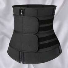 Women's Fashion Zippered Belly Belt, Body Shaping Clothes, New Sweat Belt, Body Shaping Sports Belt - Đen-XL - Xem 1