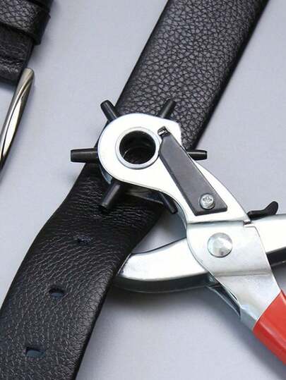 1 pieza Alicates perforadores de 6 orificios, perforadora de cinturones, máquina perforadora/perforadora de agujeros redondos