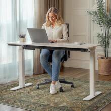 36"X48" Office Chair Mat For Hardwood Tile Floor,  Under Desk Carpet Protector For Rolling Computer Chair Mat,  Machine Washable Area Rug,  Anti-Slip 1/5" Thick Low Pile Thin Vinyl Floor Mat,  Sepia