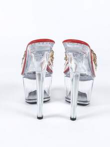 European And American Sexy New Fashion Nightclub Supermodel Platform High Heel Waterproof Sandals - Red - View 6