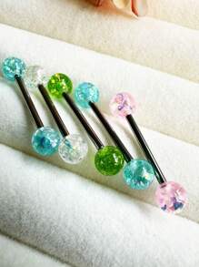 2025 Latest Colorful Tongue Ring With Glitter Sequins, Cute Multi-Color Options For Women, Students And Party Wear