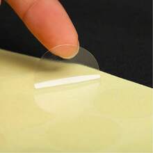 5Sheet(20X/Sheet) Sticker Decal Clear  Transparent DOT Round Label Waterproof Circular - Yellow - View 3