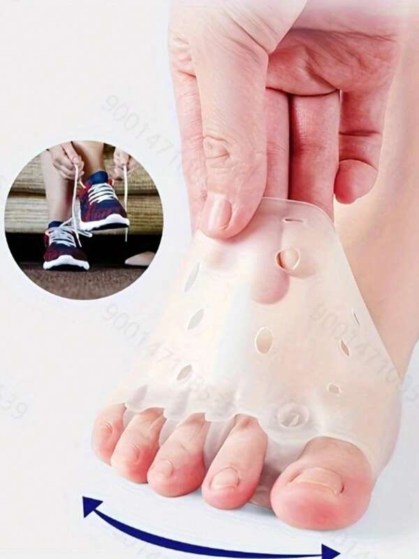 2 Stücke Silikon Vorderfuß Kissen Pads; Waben-Design Vorderfuß Schutzpads mit fünf Löchern; Zehenschutz mit fünf Löchern und Befestigungsfunktion