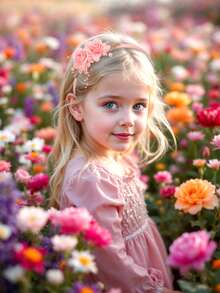 1 件/5 件女童彩色布花发带，花卉头带，时尚发饰，适合儿童幼儿夏季礼物 - 彩色 - 查看 8