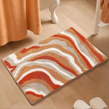 Summer Style Bathroom Rugs,Soft And Absorbent Bath Mats Non-Slip Backing Shower Rug,Machine Washable, Bathroom, Kitchen And Entryway Home Decor,Sea Beach Starfish Shell Bath Floor Mat,22"X34" - Orange - View 2