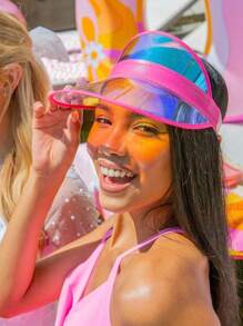 Personalized Monogrammed Holographic Beach Hats, Custom Bachelorette Party Gift Hats, Last Minute Swing Gifts, Pool Malibu Beach Hats, Custom Bridesmaid Sun Hats, Custom Ladies Sun Hats, Custom Beach Hats