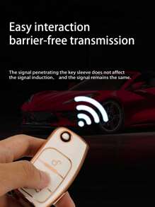2pcs Car Key Fob Cover Set: TPU Material, Scratch-Resistant & Anti-Drop, 0.1mm Ultra-Thin & Ultra-Silent, 3-Button Precise Fit, Anti-Shock & Durable, 360° Signal Protection, Fingerprint Resistant Coating, Portable Design [Please Check Model Compatibility In Product Details]