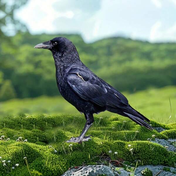 Estaca de jardín de cuervo de acrílico encantadora - Decoración vívida para patios, granjas y celebraciones del 4 de julio