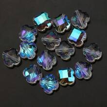 30 Peças/Pacote 9*12mm Oval 12mm Contas de Vidro de Trevo de Quatro Folhas, Contas Soltas Eletrorrevestidas para Acessórios de Joias DIY, Chaveiros, Encantos de Celular
