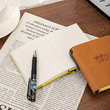1 件/4 件，便携式小型口袋笔记本 - 带笔的柔软仿皮记事本，224 页，绘图本，厚空白记号笔手册，日程本，旅行日记，办公室和学校，奖品，完美的礼物，返校