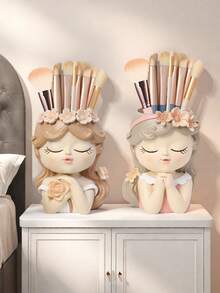 1 hộp đựng cọ trang điểm thanh lịch, thích hợp để cất giữ cọ trang điểm, có thể dùng làm vật trang trí bàn làm việc hoặc quà tặng cho bạn bè, người thân, hoặc trang trí sinh nhật. - Nhiều màu - Xem 12