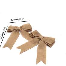Handmade Vintage Thick Fiber Bow, DIY Decoration For Graduation Party, Wedding, Christmas, Birthday, Holiday Gift