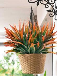 1/3/5pcs Artificial Grass Fake Plant UV Resistant Greenery Plastic Plants Home Garden Windowsill Decoration, Dining Room, Bedroom, Wedding Birthday Party Flower , Valentine's Day Gifts, Christmas, Thanksgiving, Halloween Indoor/Outdoor Holiday Decor, Photography Spring And Summer Seasonal Decoration Outdoor Simulation Greener