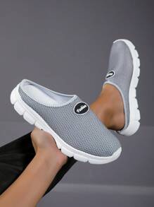 Plus Size Men's Casual Slip-On Shoes, Hollow Mesh Flat Surface, Spring/Summer New Arrival