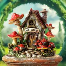 2D flache, nicht 3D Acryl Pilzhaus Garten Schild - Toll für Außen, Rasen, Topfpflanzen und Terrassen Dekoration | Ideales Geschenk und Zubehör | Kratzfest, wasserbeständig | Für alle Jahreszeiten