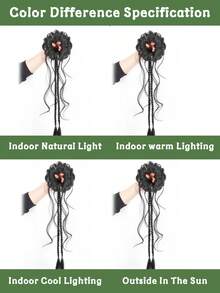 Ancient Style Side-Tied Dragon Beard Bun Wig Headband Hanfu Bun Cheongsam Flower Bud Head Wig With Twisted Boxing Braid