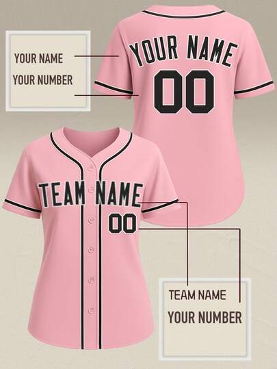 قمصان رياضية قابلة للتخصيص مخططة وبزرار للنساء والرجال والشباب