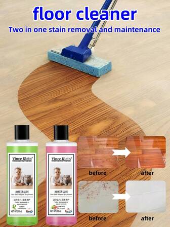 200ml多功能芳香地板清洁剂 - 去渍亮泽三效合一 | 顽固污渍去除 | 实木/竹子/瓷砖通用 | 家用多效清洁液 | 木地板保养亮泽 | 适用于客厅、卧室、厨房日常保养