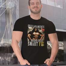 Camiseta  Calaca Orgullosamente Deudor del SmartFit Playera Manga Corta Nocivo - Negro - Ver 4